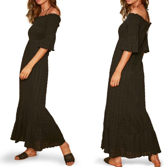 Anthropologie Dresses & Skirts - Anthro Lost + Wander Aria Smocked Off-Shoulder Maxi Dress Sz S w MEASUREMENTS
